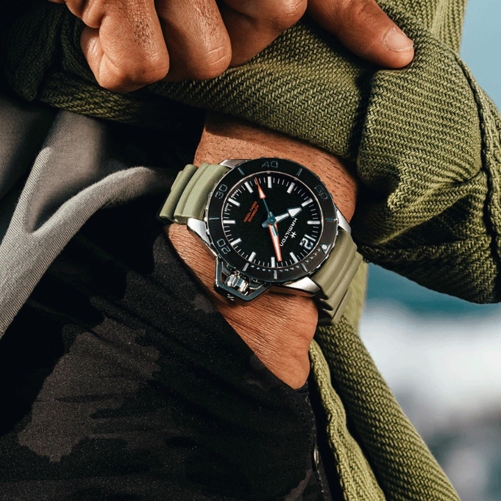 Obrazek Hamilton Khaki Navy Frogman Auto