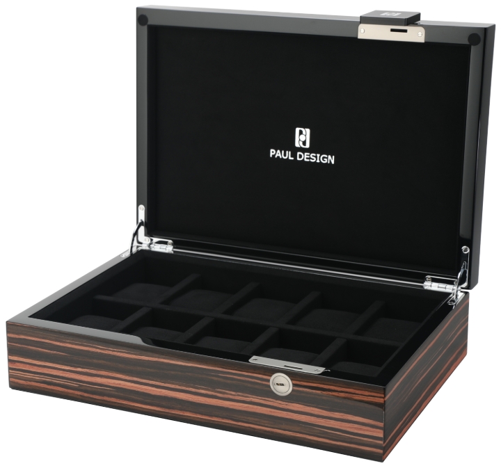 Obrazek Paul Design Pudełko na 10 zegarków Gentlemen