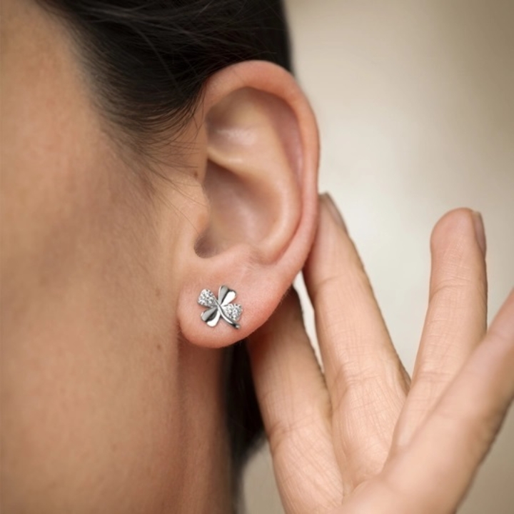 Obrazek LOTUS SILVER kolczyki MYSTIC