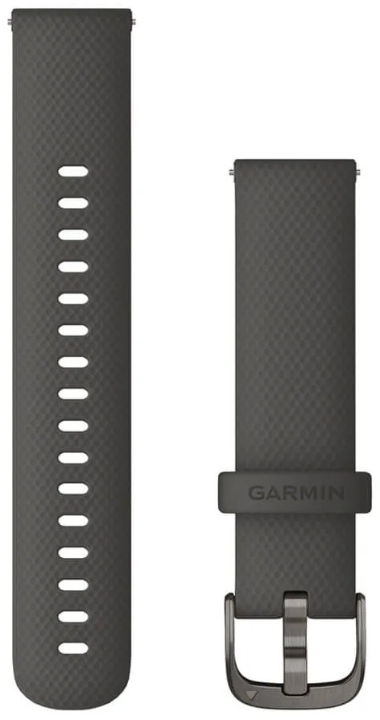 Obrazek Pasek Garmin Graphite Silicone 18 mm