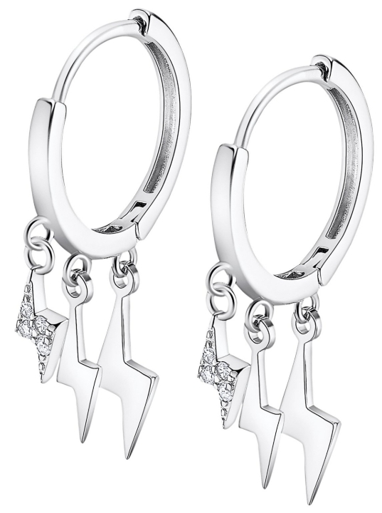 Obrazek LOTUS SILVER kolczyki TRENDY