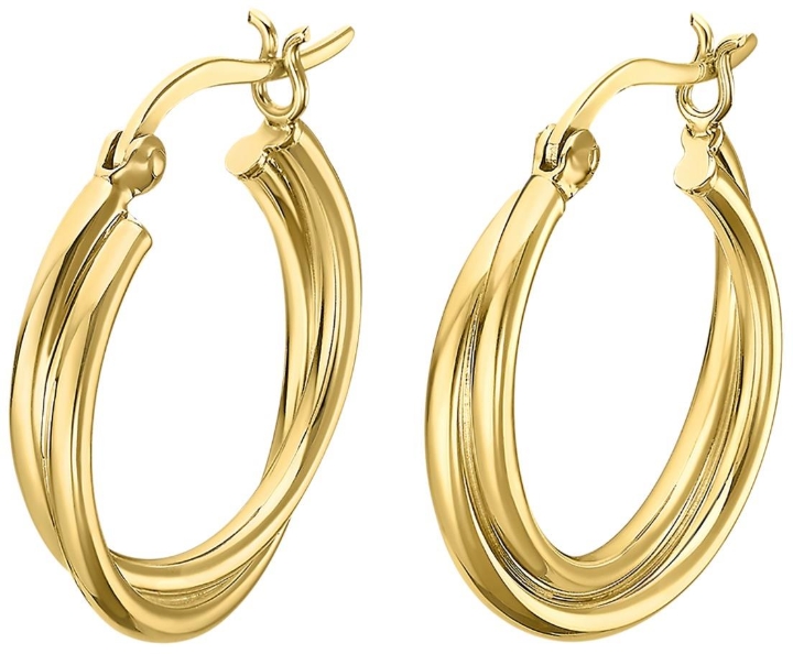 Obrazek LOTUS SILVER kolczyki HOOPS