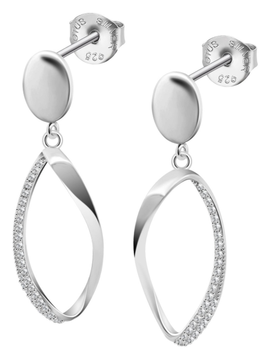 Obrazek LOTUS SILVER kolczyki PURE ESSENTIAL