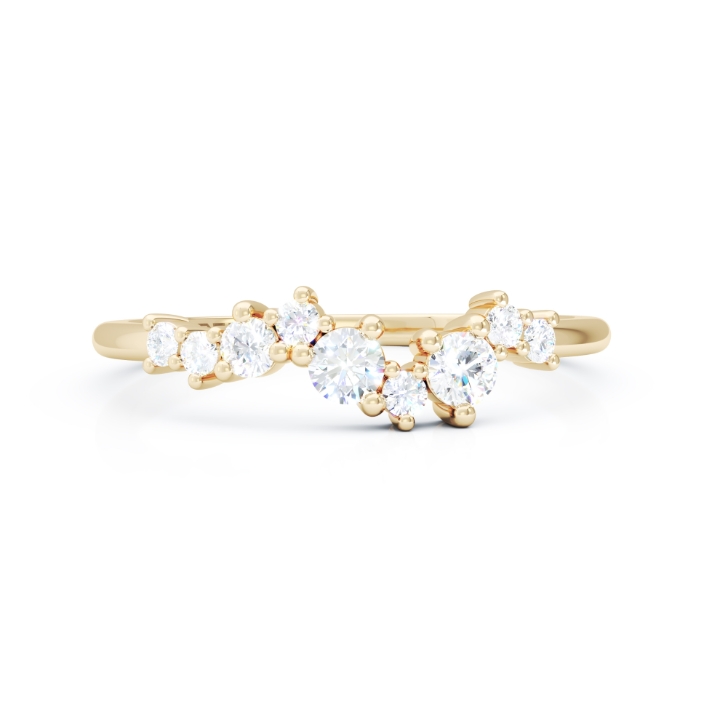 Obrazek Pierścionek LOEE Sparkle z żółtego złota z diamentami