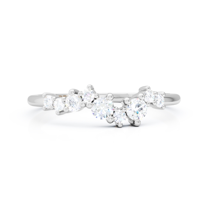 Obrazek Pierścionek LOEE Sparkle z białego złota z diamentami