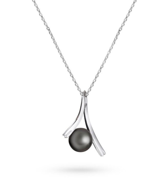Obrazek Wisiorek LOEE Pearls z białego złota z diamentami i perłą