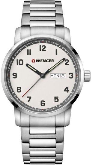 Zegarek ATTITUDE O42, biała tarcza, bransoleta WENGER 01.1541.120
